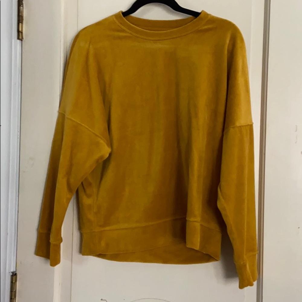 Mustard Velvet/Velour Sweater